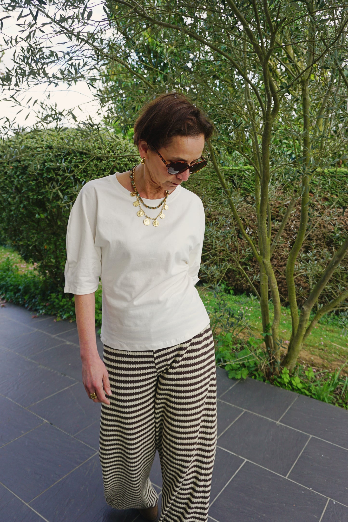 Tee-shirt blanc cintré