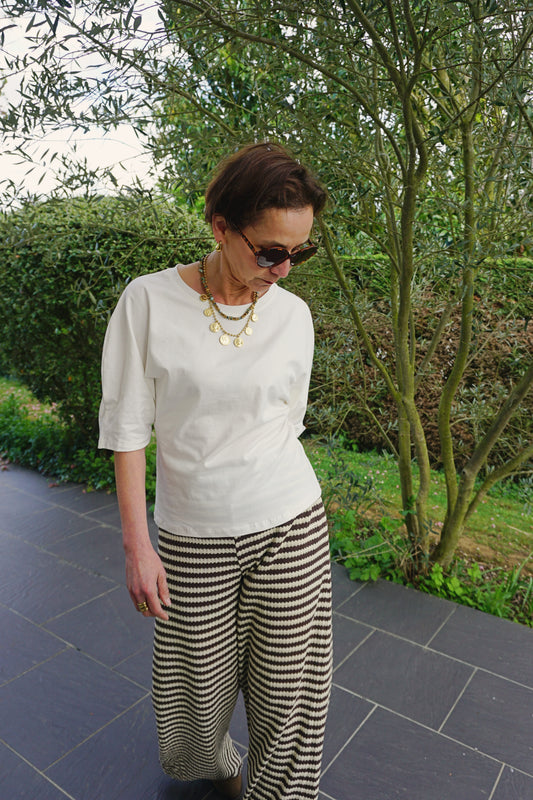 Tee-shirt blanc cintré