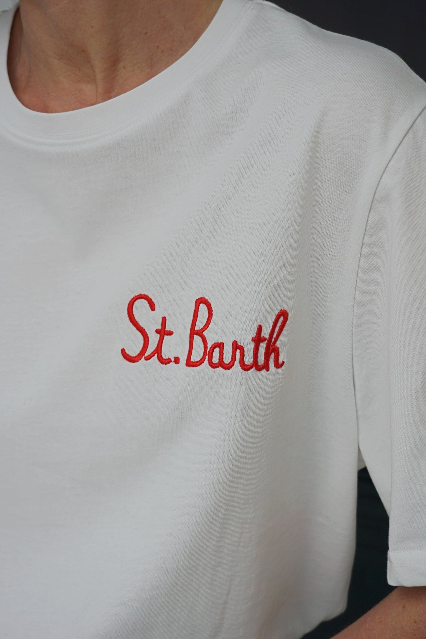 Tee-shirt coton blanc Saint Barth