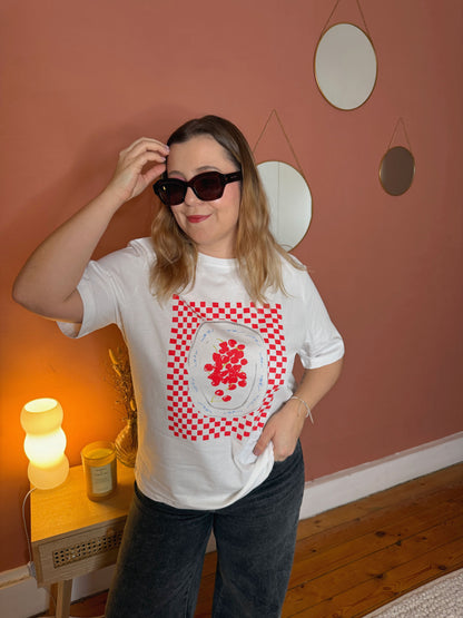 Tee-shirt coton imprimé cerises