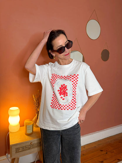 Tee-shirt coton imprimé cerises
