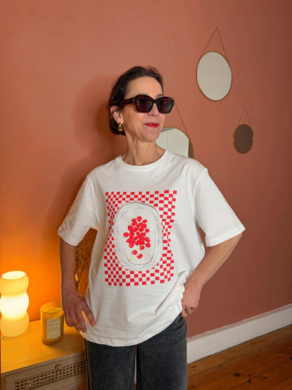 Tee-shirt coton imprimé cerises