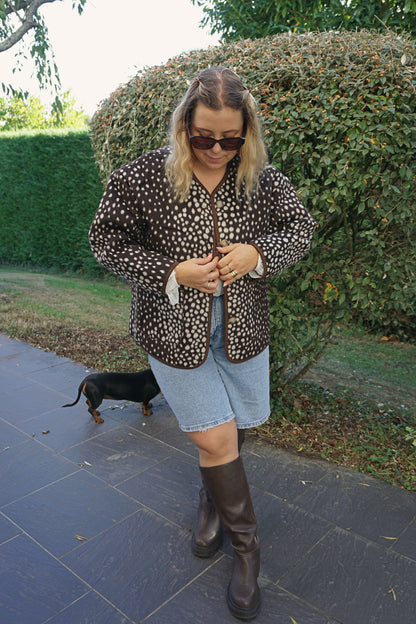 Veste bambi marron chocolat