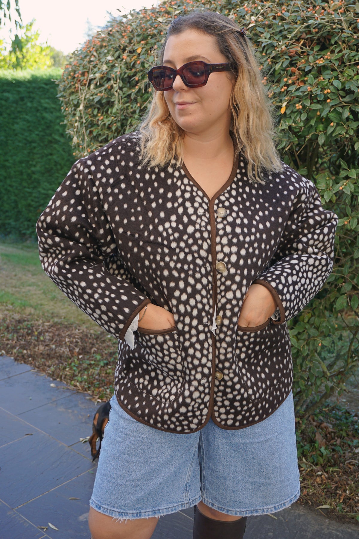 Veste bambi marron chocolat
