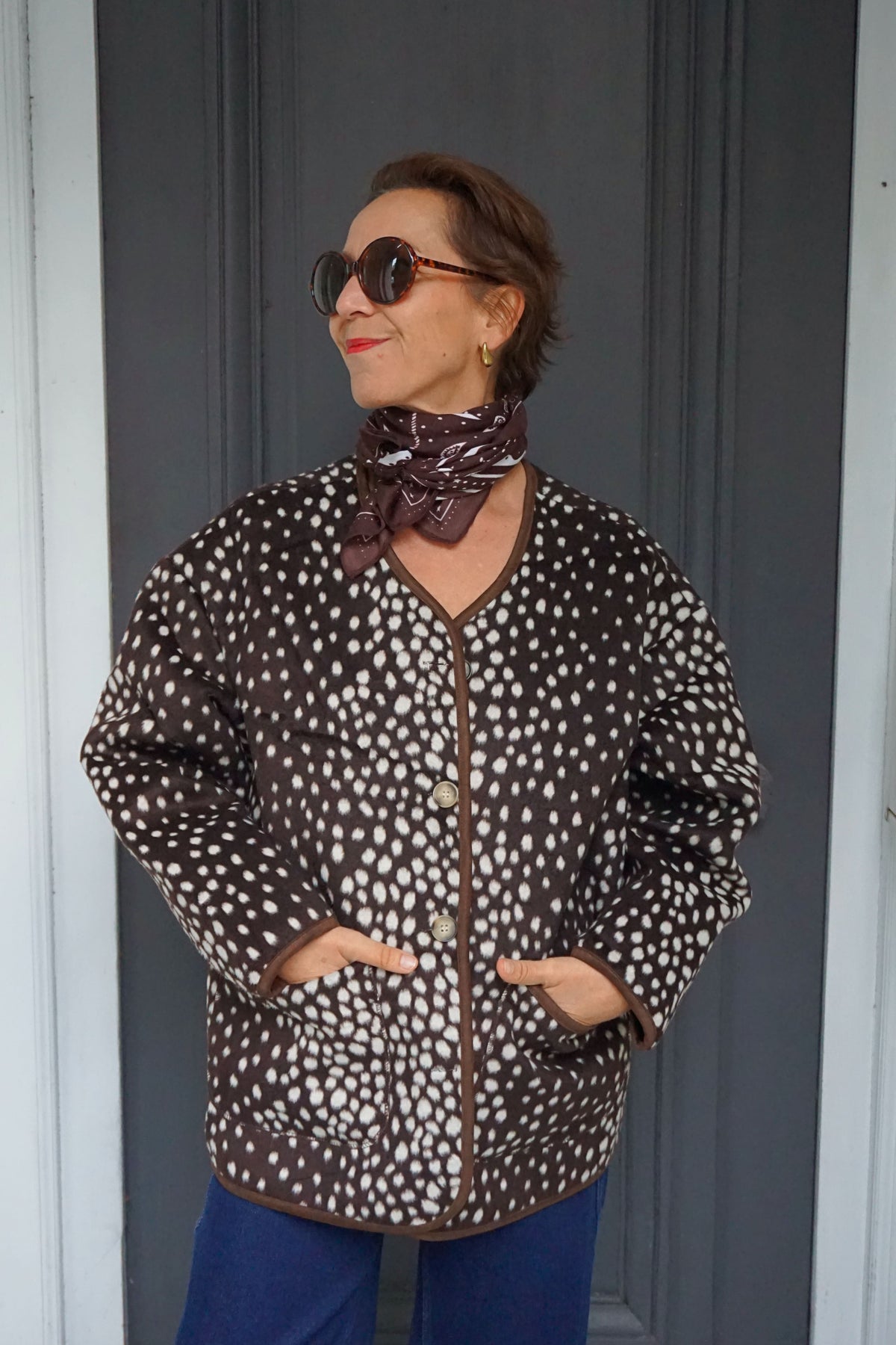 Veste bambi marron chocolat