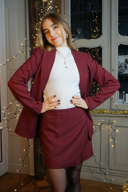 Blazer bordeaux tailleur