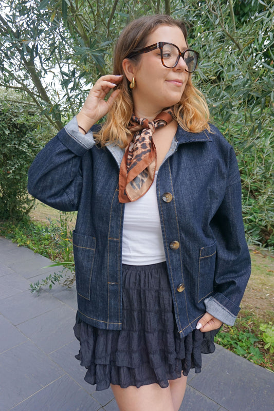 Veste en jean brut