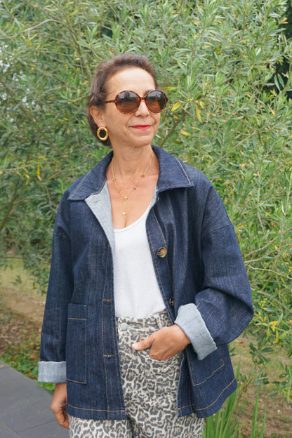 Veste en jean brut