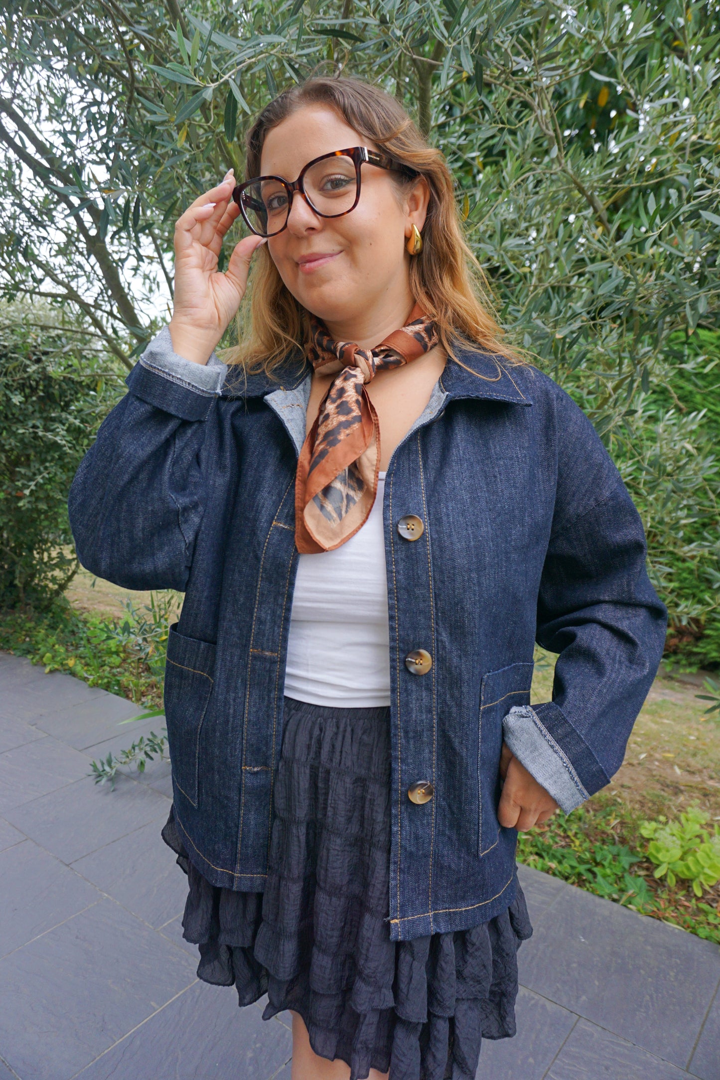 Veste en jean brut