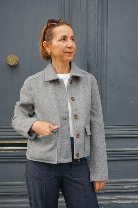 Veste lainage gris