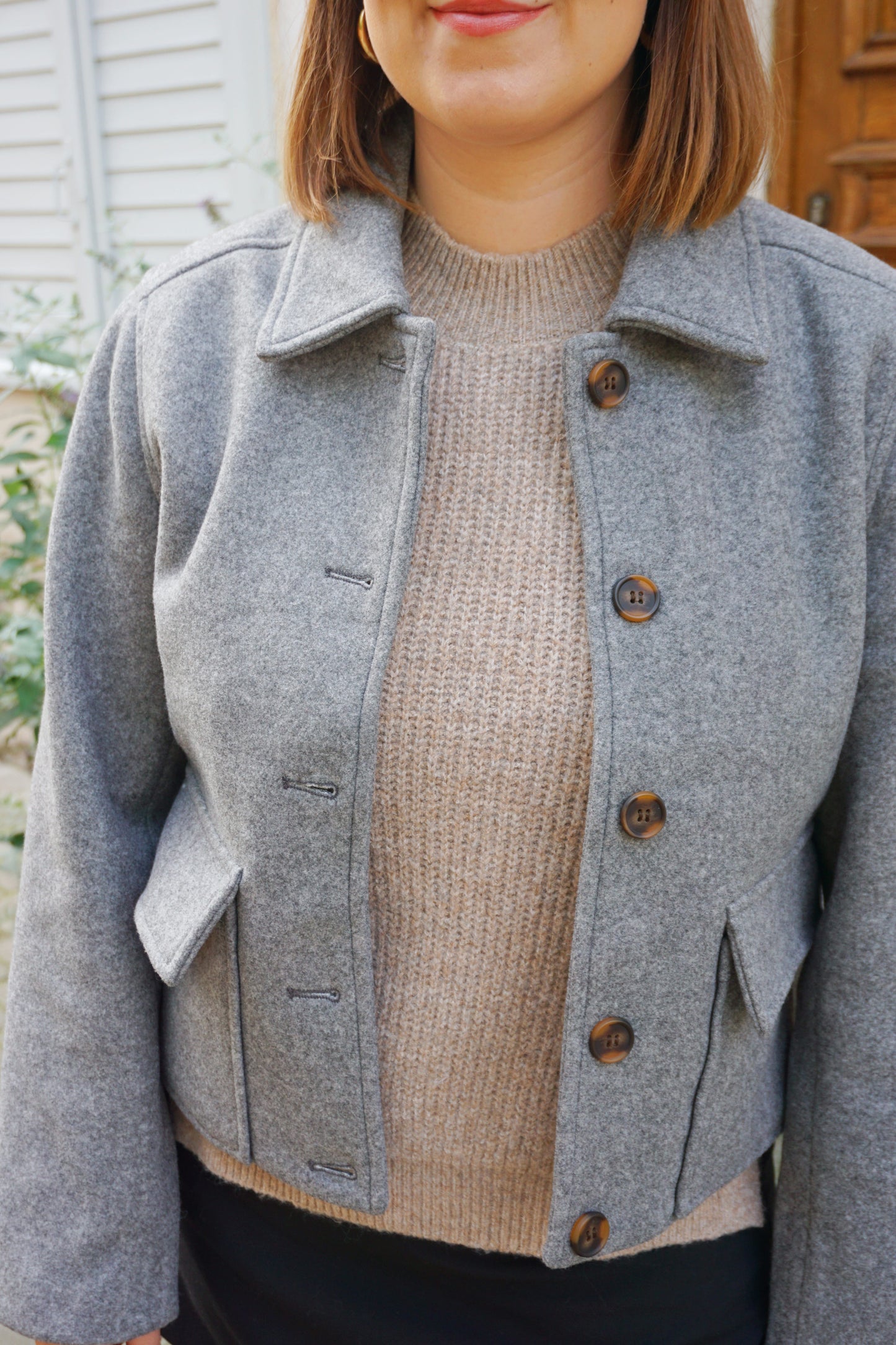 Veste lainage gris