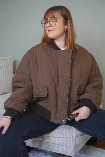 Veste matelassée marron chocolat