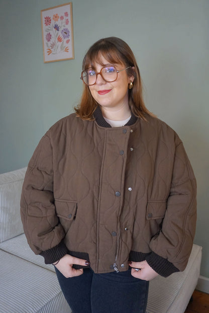 Veste matelassée marron chocolat