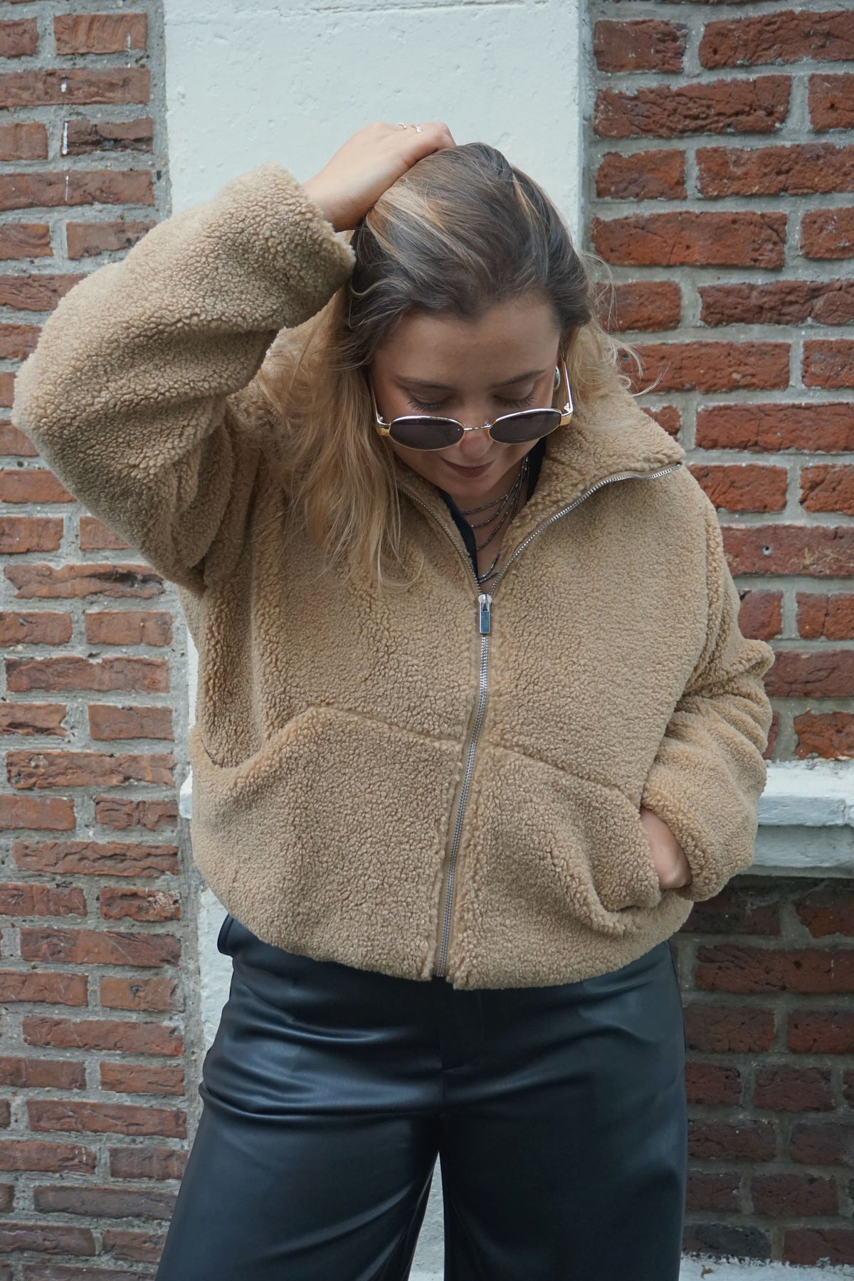 Veste polaire beige
